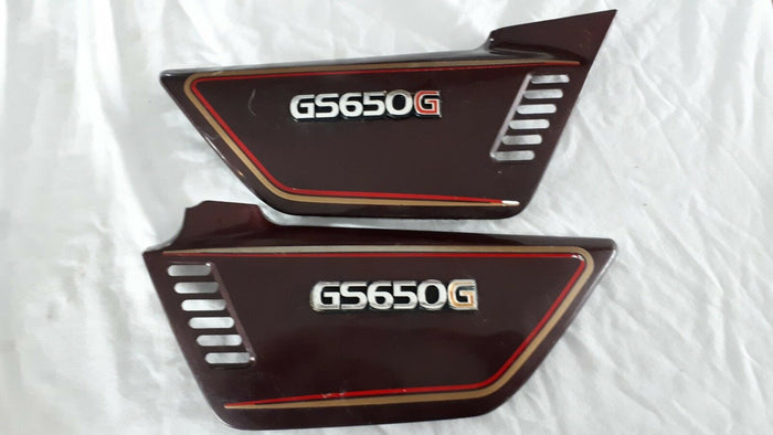 1981-1983 GS 650G SIDE COVER, MAROON SIDE PANELS