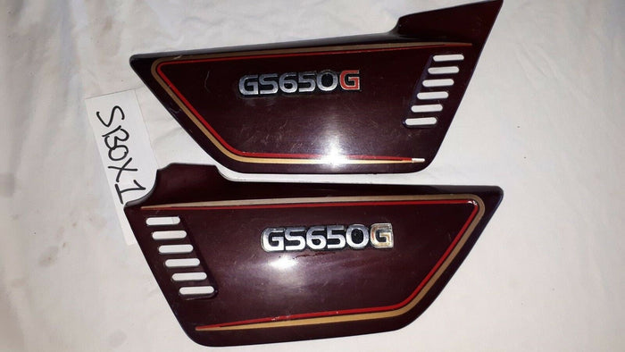 1981-1983 GS 650G SIDE COVER, MAROON SIDE PANELS