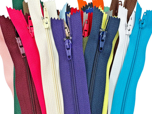 #3 Nylon Coil Closed-End Zipper Sampler Pack (30 Colors)