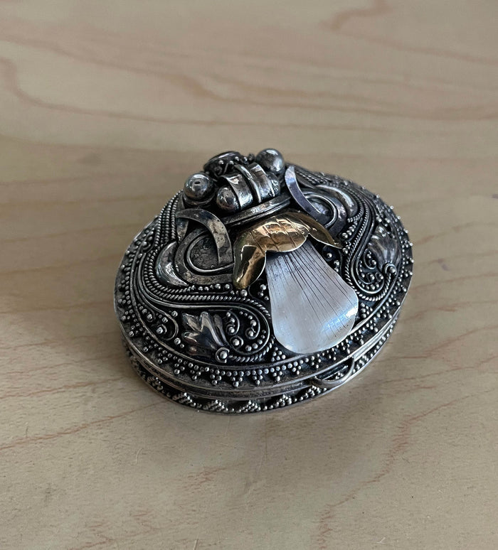 35% off!! Small decorative silver pill boxes
