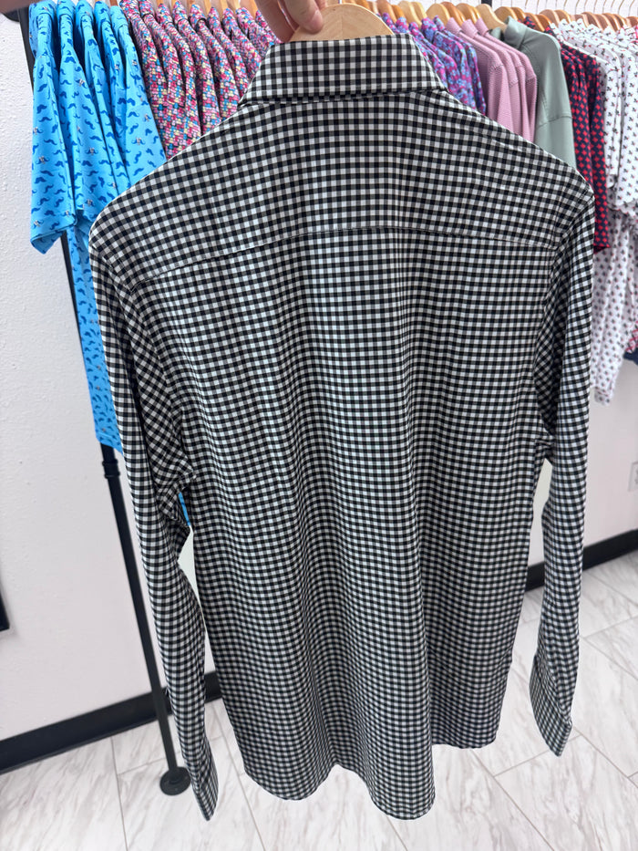 HORN LEGEND BLACK CHECKERED BUTTON DOWN