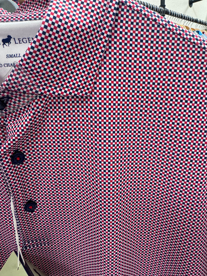 HORN LEGEND RED WHITE AND NAVY POLO