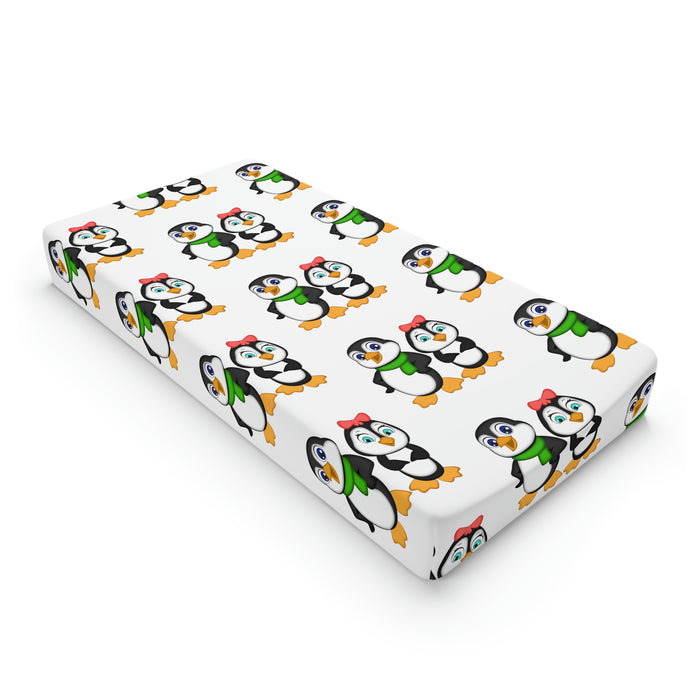 Baby Changing Pad Cover - Mommy & Daddy Penguins