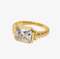 Baguette Emerald Ring - waterproof