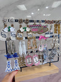BEADED EARRINGS.