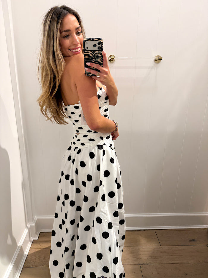 BLACK & WHITE POLKA DOT MAXI SET