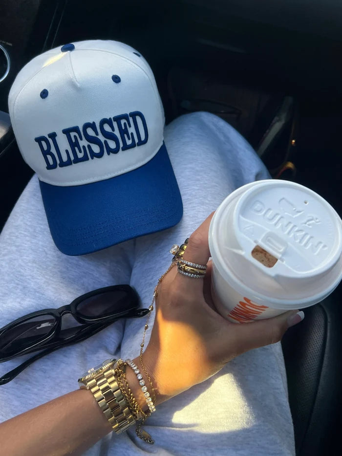 BLUE BLESSED TRUCKER HAT