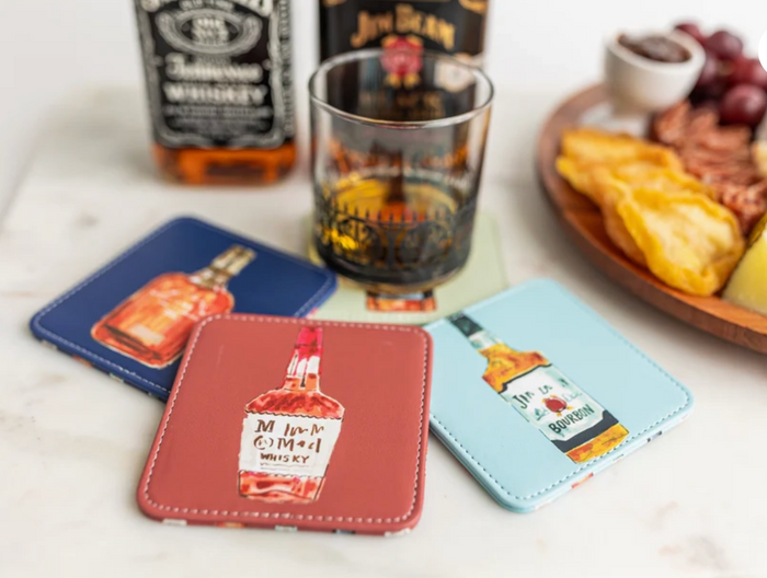 BOURBON TRAIL COASTERS - SET OF 4