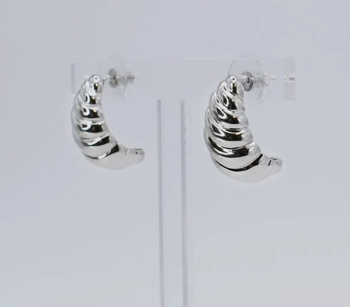 BREAKFAST IN PARIS SILVER EARRING