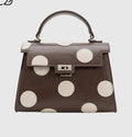 Brown Polka Dot Recycled Vegan Purse