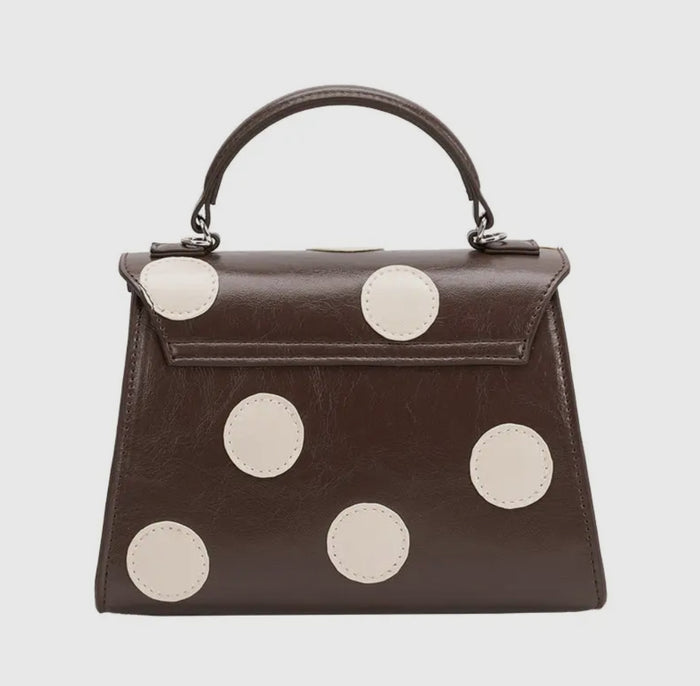 Brown Polka Dot Recycled Vegan Purse