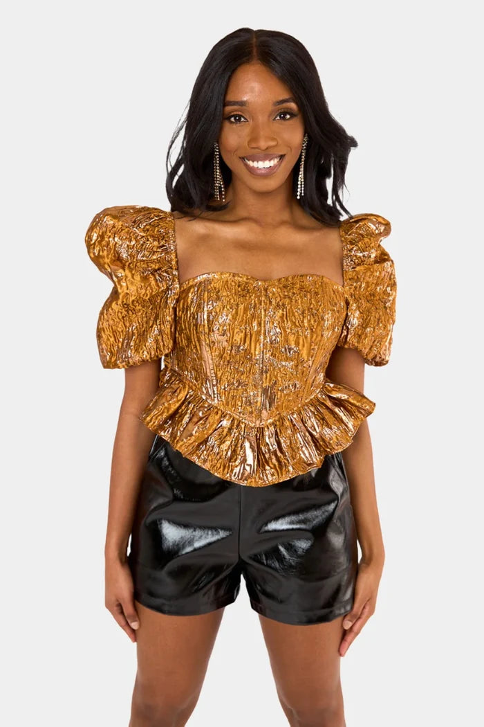 BUDDYLOVE CHLOE BRONZE TOP