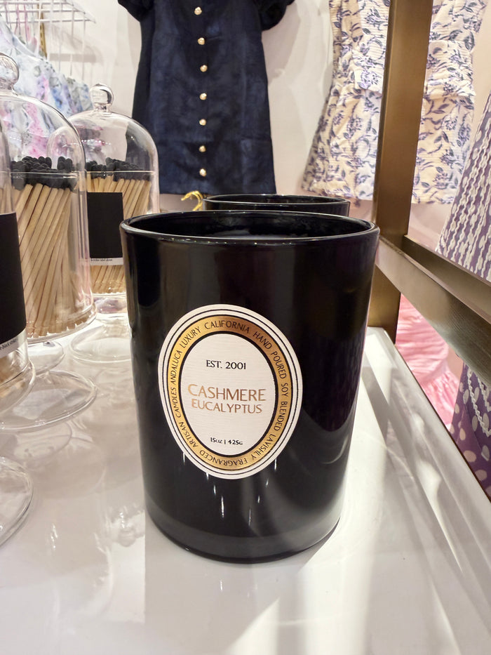 CASHMERE EUCALYPTUS 15OZ GLASS CANDLE