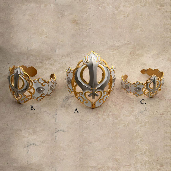 Chakra Lotus / Khalsa Empowerment Bracelets ... with Lion Portraits on the sides