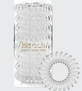 CLEAR SPIRAL HAIR TIES - 8 PACK