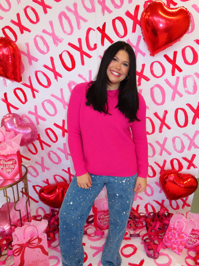 Fuchsia Knit Sweater