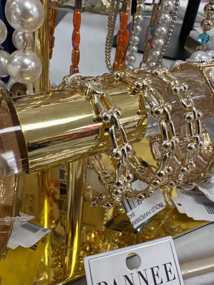 GOLD HARDWARE LINK BANGLE