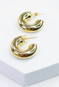 Gold Hoop Earrings - waterproof
