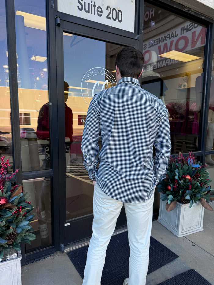 HORN LEGEND BLACK CHECKERED BUTTON DOWN