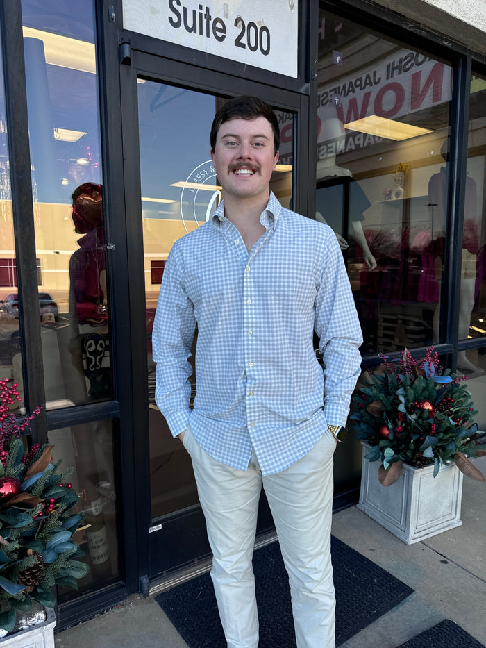 HORN LEGEND GREY CHECKERED BUTTON DOWN