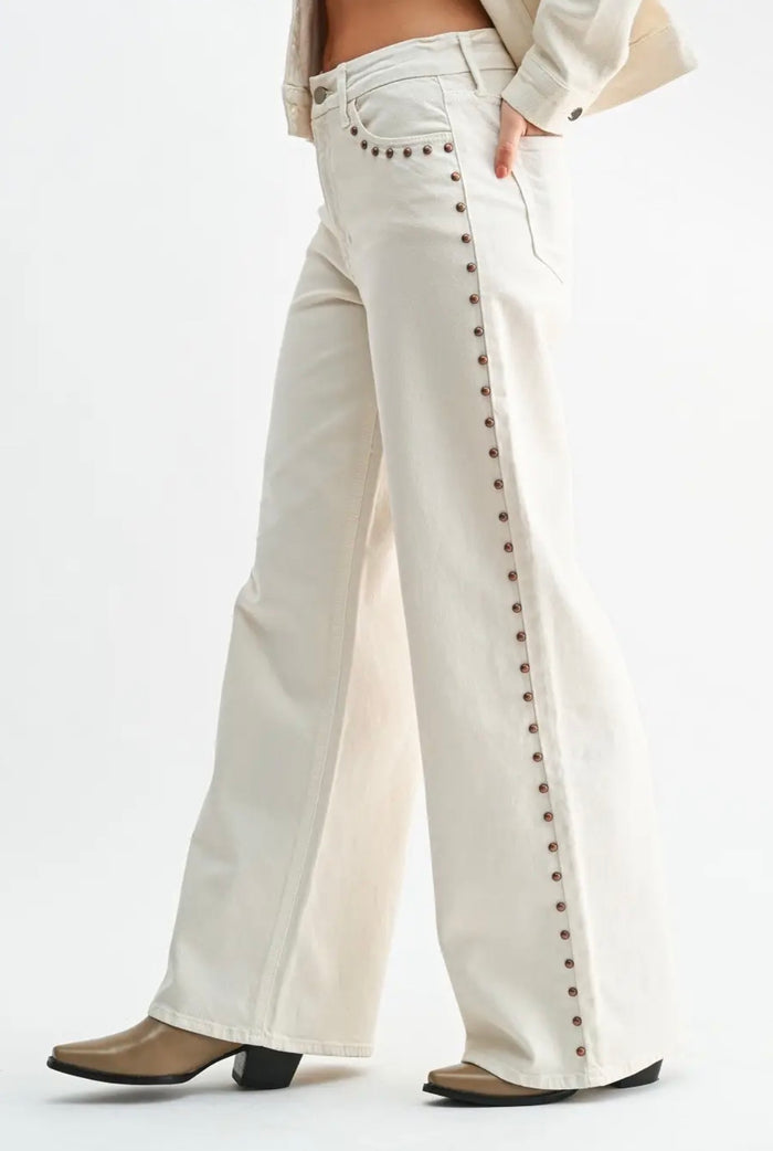 JBD CREAM HIGH RISE JEANS