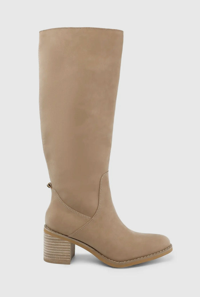Juno Tall Suede Sand Boot
