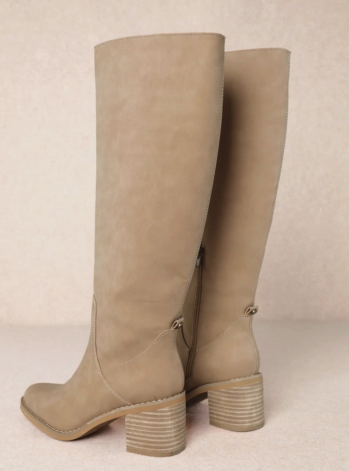 Juno Tall Suede Sand Boot