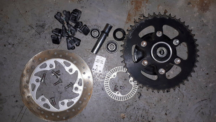 KTM RC 390, REAR WHEEL, EVERYTHING BUT THE WHEEL