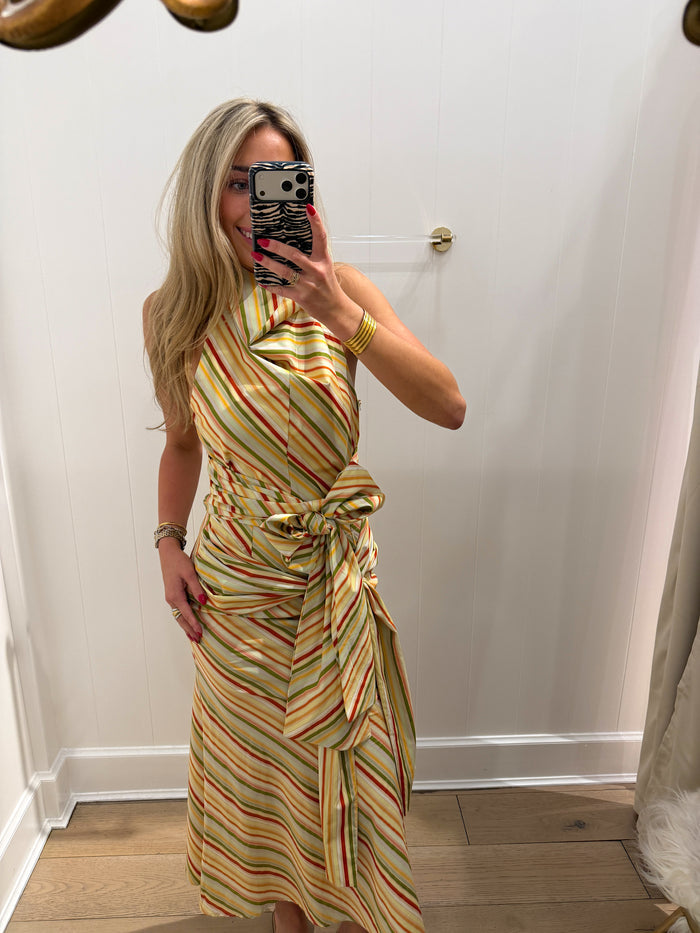LBK MULTI STRIPED TANK & SKIRT SET