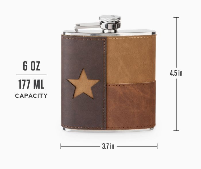LEATHER TEXAS FLASK
