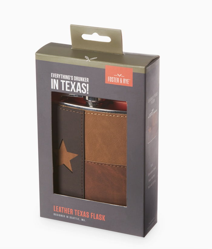 LEATHER TEXAS FLASK