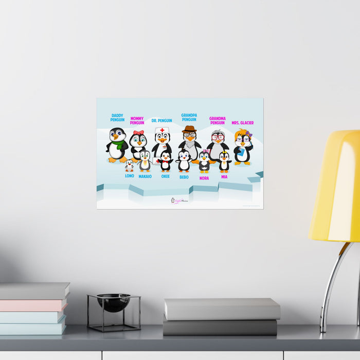 Leigha Marina's Penguins On Ice Poster With Names