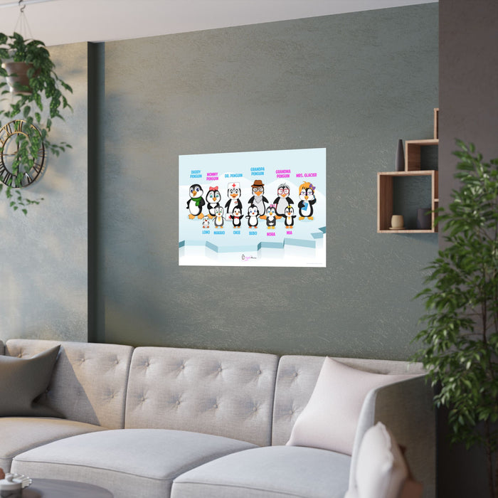 Leigha Marina's Penguins On Ice Poster With Names