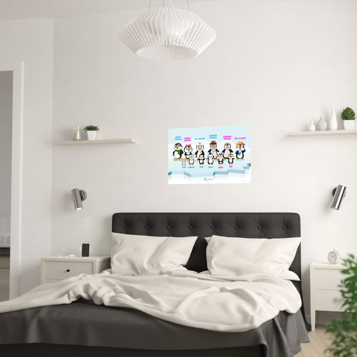Leigha Marina's Penguins On Ice Poster With Names