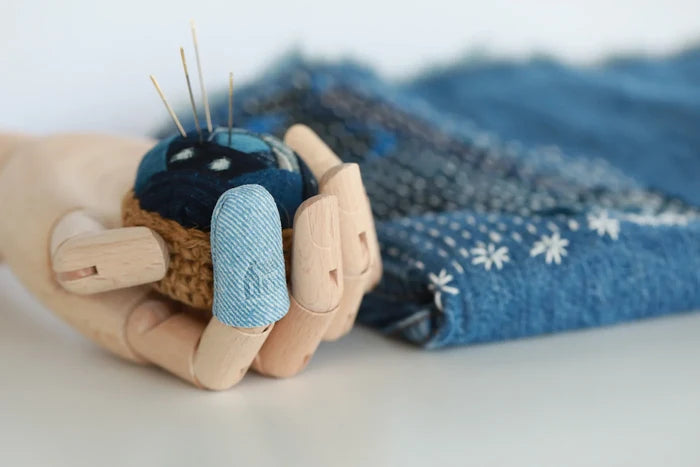Little House - Leather Fingertip Thimble Medium (Denim)