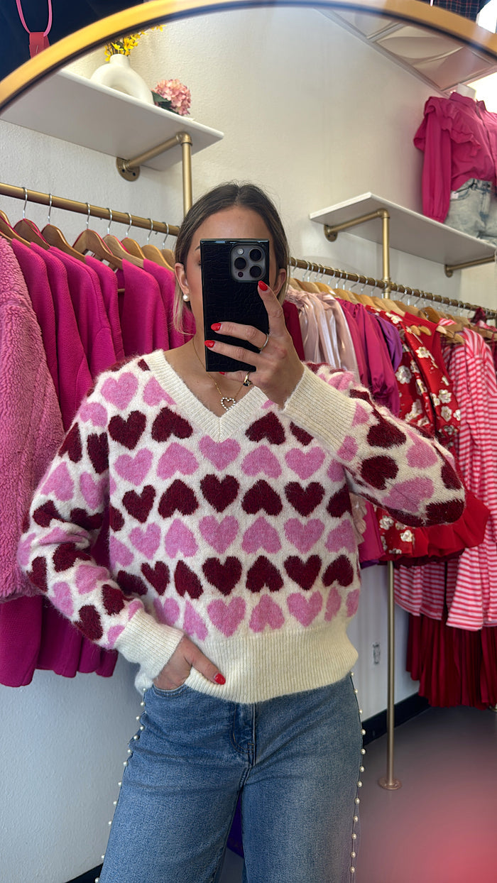 Lover Heart Soft Sweater - one size