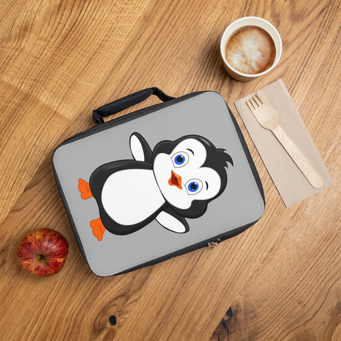 Lunch Bag - Bebo The Penguin - Light Grey