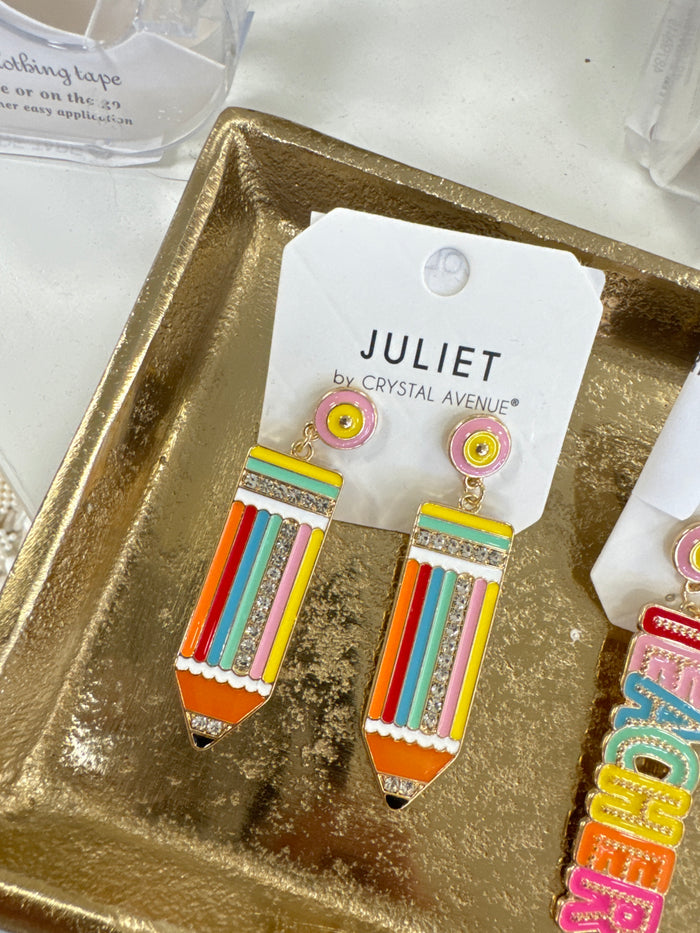 PENCIL COLORFUL EARRINGS