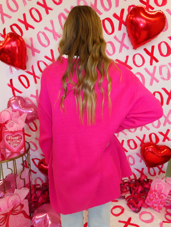 Pink Cardigan w/ Pockets