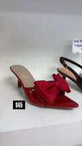 Red Oversized Bow Heel