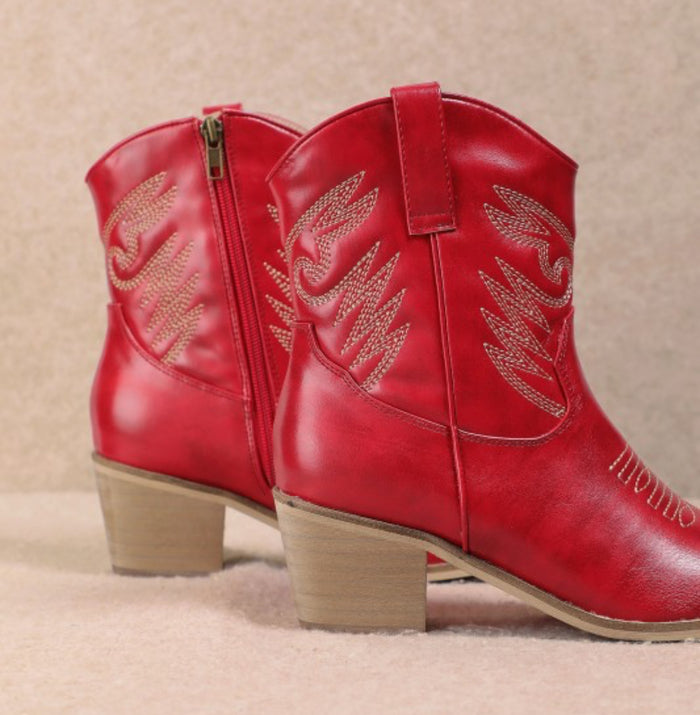 Red Western Cowboy Boot
