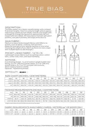 Riley 14-32 Overalls