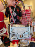 SILVER ENVELOPE SHOULDER CLEAR PURSE