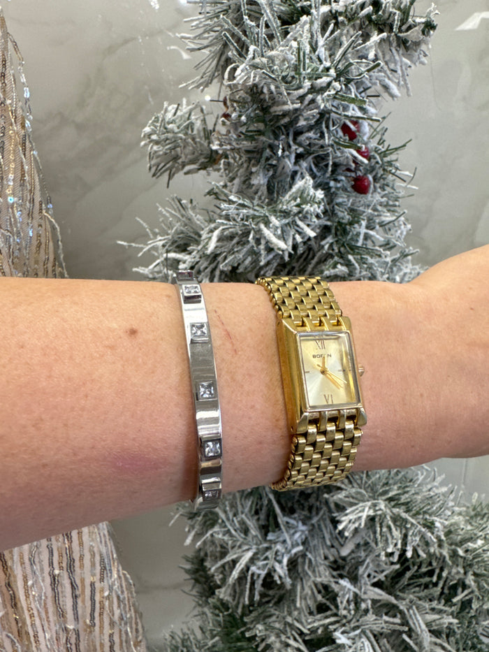 SILVER STUDDED BRACELET - STERLING SILVER