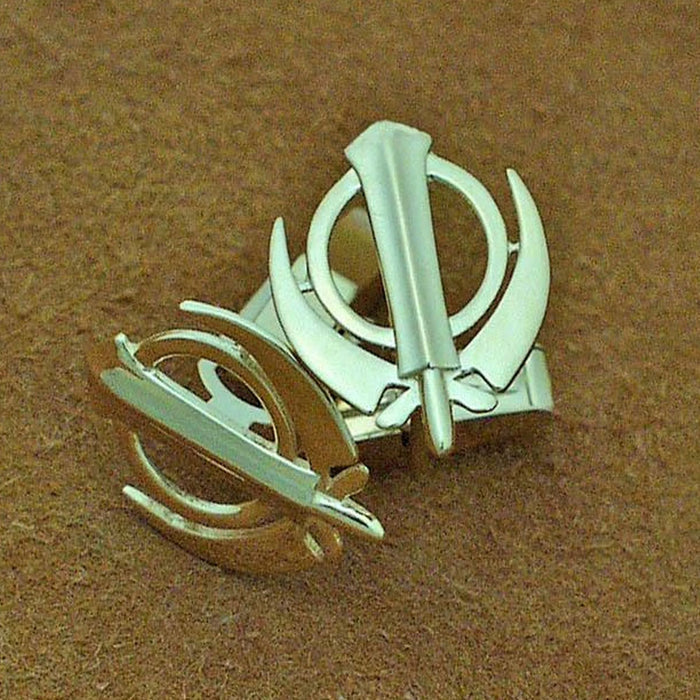 Simple Khanda cufflinks