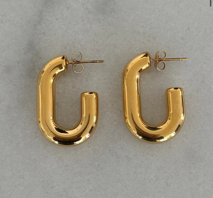 SMALL OVAL HOOPS