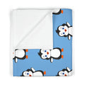 Soft Fleece Baby Blanket Light Blue - Leigha Marina's Bebo The Penguin