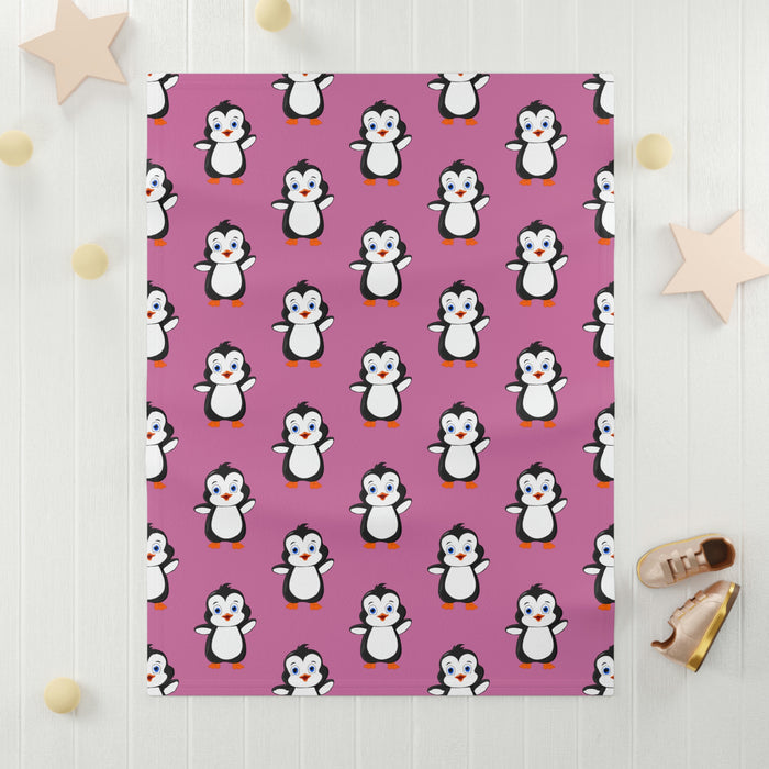 Soft Fleece Baby Blanket Light Pink - Leigha Marina's Bebo The Penguin