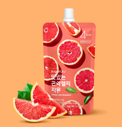SUGARLOLO Konjac Jelly Grapefruit (10 x 150g) – Der herb-erfrischende Diät-Snack