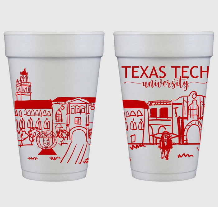 TEXAS TECH FOAM CUPS - 10 PACK